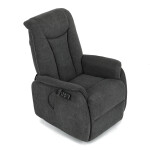 Polohovací křeslo, elektrické kabelové ovládání, šedá, látka, TV-L8963 GREY2