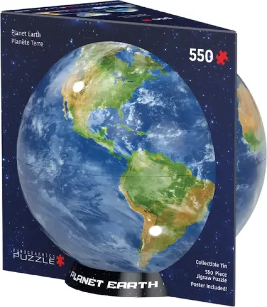 EUROGRAPHICS Puzzle v plechové krabičce Planeta Země