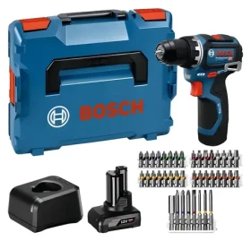BOSCH GSR 12V-32 Professional / Aku vrtací šroubovák / 12V / 32 Nm / 2x 2,0/4,0 Ah / L-BOXX (06019N7005)