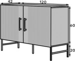 Komoda Raftt 120 Barva korpusu: Černá, Dveře: Černé
