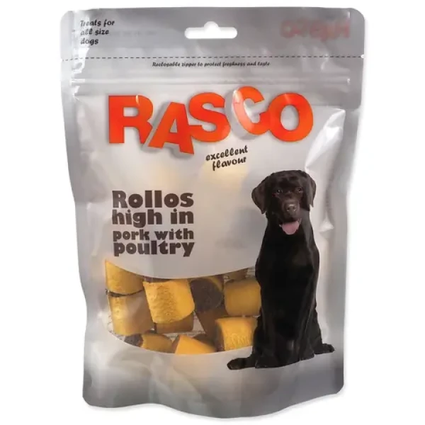 RASCO Pochoutka rolky vepřové s drůbežím / Pamlsky pro psy / 3 cm / 320 g (4904-65377)