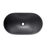 Umyvadlo na desku SAT Infinitio 61,5x36 cm černá mat bez přepadu SATINF61536BKM SATINF61536BKM
