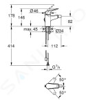 GROHE - Euroeco Bidetová baterie, chrom 32882001