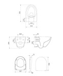 CERSANIT - SET B905 MZ MODUO PLUS OVAL CO DESKA MODUO SLIM WRAP DUR WO ŁW S701-725