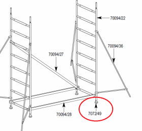 Plastová patka k lešení Hymer typ AL 700