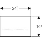 Geberit ovládací tlačítko SIGMA 80 zrcadlové sklo, elektronické napájení (senzor) 116.090.SM.1 116.090.SM.1