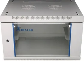 Extralink EX.8567 šedá / Nástěnný rozvaděč / 19" / 6U / 600x600 mm / skleněné dveře (EX.8567)