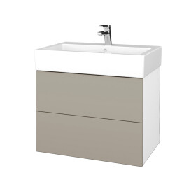 Dřevojas - Koupelnová skříňka VARIANTE SZZ2 70 pro umyvadlo Duravit Vero - N01 Bílá lesk / M05 Béžová mat 266493