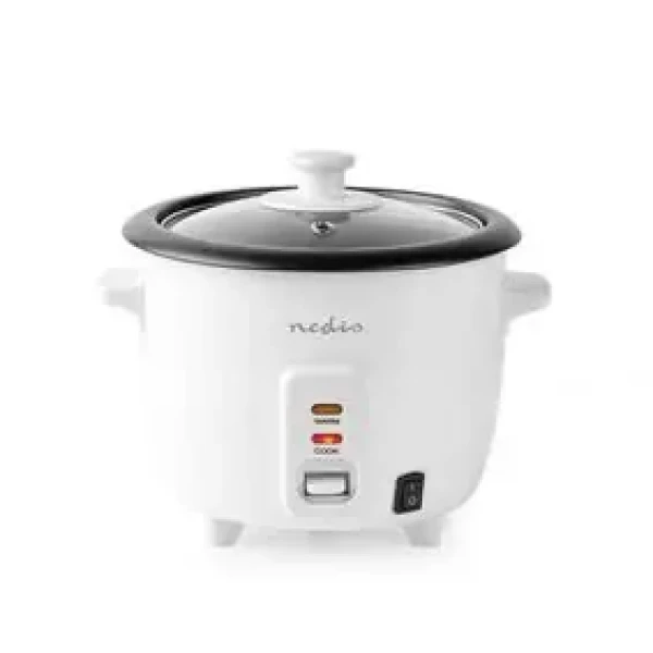 Nedis KARC06WT bílá / Rýžovar / 300 W / 0.6 l / nepřilnavý povrch / automatické vypnutí (KARC06WT)