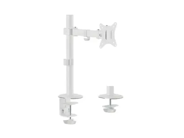 Equip Stolní držák monitoru 17"-32" bílá / Držák monitoru / VESA 75-100 mm / Nosnost 9 kg / Otočný 360° (650166)