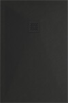 MEXEN/S - Stone+ obdélníková sprchová vanička 130 x 70, černá, mřížka černá 44707013-B
