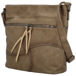 Stylová dámská koženková crossbody kabelka Herta, khaki