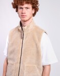 Taion Non Down Military Reversible Boa Hi Neck Vest L.MOCHA×BEIGE S
