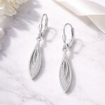 Stříbrné visací náušnice se zirkony Nathalie - stříbro 925/1000, Stříbrná