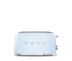 Smeg TSF02PBEU, toustovač / topinkovač, 4 toasty, 6 úrovní opékání, zásuvka na drobky, styl. 50. let, pastelově modrý
