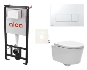 Cenově zvýhodněný závěsný WC set Alca do lehkých stěn / předstěnová montáž + WC SAT Brevis SIKOASW8 SIKOASW8