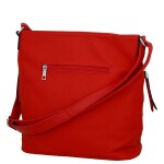 Zajímavá dámská koženková crossbody kabelka Denisa, červená
