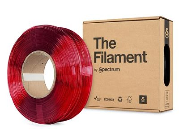 Spectrum Filament "The Filament" ReFill PETG 1.75mm TRANSPARENT RED 1kg