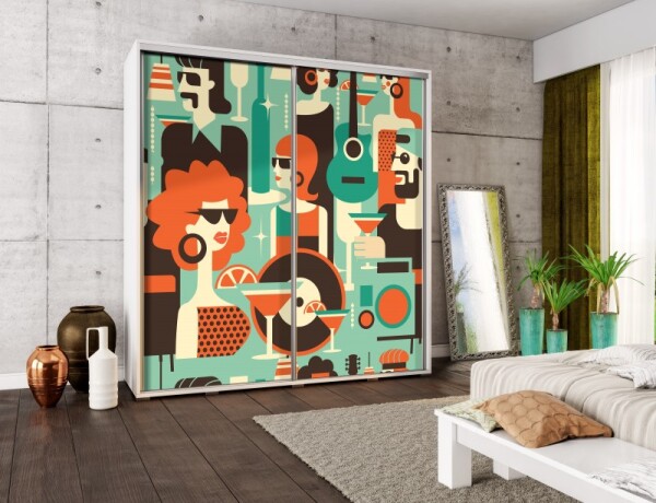 FRONTI Šatní skříň PENELOPA 205 Retro párty 7029