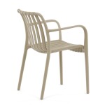 Židle jídelní, stohovatelná, cappucino plast