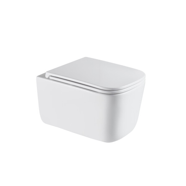 INVENA - WC mísa závěsná, Malaga čtvercová, s prkénkem soft-close CE-96-001-L