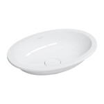 OMNIRES - SHELL M+ umyvadlo zapuštěné do desky, 48 x 31 cm, lesklá bílá SHELL480UPBP