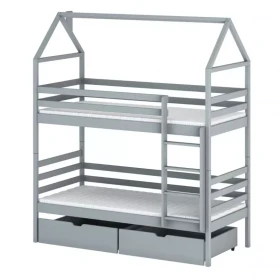Posteľ Domček Alex 90x200 grey