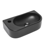 Umývátko SAT Infinitio 40x21,5 cm černá mat bez přepadu SATINF4021LBKM SATINF4021LBKM