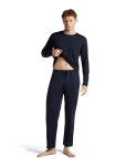 Pánské merino triko dlouhý rukáv ICEBREAKER Mens Merino 150 Lodge LS Tee, Midnight Navy velikost: L