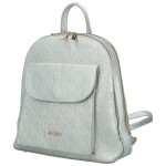 Trendy dámský koženkový kabelko-batoh MaxFly Sodiko, stříbrný