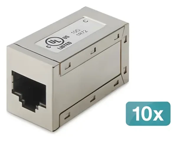 Digitus modulární spojka CAT 6 stíněná 10 ks / Spojka / RJ-45 (AT-AG-8-8-C6S-10)
