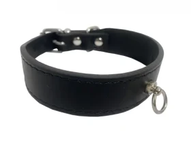 Huhubamboo Exclusive obojek černý S / Obojek pro psy / 24 mm x 26-31 cm / Hovězí kůže (355516)