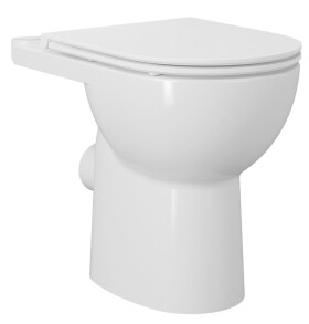 SAPHO - SANIVEX WC kombi mísa, zvýšený sedák, Rimless, 63,5 x35,5cm, spodní/zadní odpad, bílá PC108-111