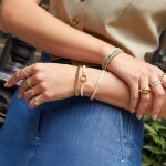 Elenys pozlacený perlový náramek Clara 17 cm 18K žluté zlato Perla 5A