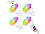 Smart LED žárovka GU10 4,5W RGB NOUS P8/4pack WiFi Tuya sada 4ks