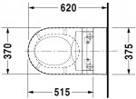 DURAVIT - Starck 2 Závěsné WC pro bidetové sedátko SensoWash, alpská bílá 2533590000