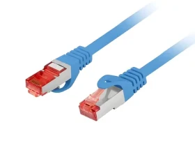 Lanberg CAT6 S/FTP 1m modrá / Patch kabel / RJ45-RJ45 / LSZH / Fluke Test (PCF6-10CU-0100-B)