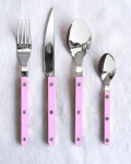 SABRE PARIS 4-dílná sada příborů Bistrot Brillant – Pink, růžová barva, kov, plast
