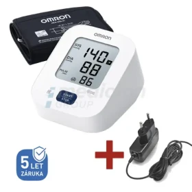 OMRON M2+AC bílá / Digitální tonometr se síťovým zdrojem (8595145035328)