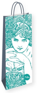 Alfons Mucha - Emerald/dárková taška na lahev