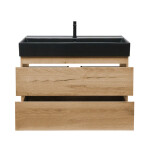 Koupelnová skříňka 2 zásuvková s umyvadlem SAT B-Way 99x50x45 cm dub mat BWAY2100OAKU2B2B BWAY2100OAKU2B2B