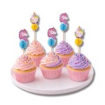 Dortisimo Zápich do dortu Jednorožci s pompony (12 ks)