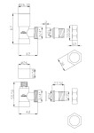 INVENA - Sada rohových radiátorových ventilů, černá CZ-33-K15-S