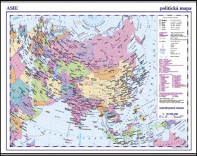 Asie - příruční politická mapa A3/1: 35 mil.