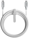 Nomad Kevlar Pletený Kabel USB-C (M) - USB-C (M) 240W 3.0m bílá (NM014681858)