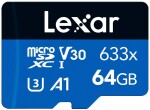 Lexar High-Performance 633x microSDHC 64 GB / UHS-I V10 / U1 / Class 10 / rychlost čtení 100MBs / zápis 45MBs (LMS0633064G-BNNNG)