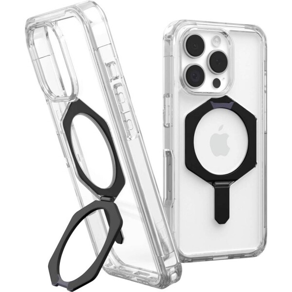 Urban Armor Gear Plyo XTE zadní kryt na mobil Apple iPhone 16 Pro transparentní, černá 1552552, Kompatibilní s MagSafe, stojící, odolné vůči nárazům
