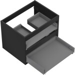 MEXEN - Box-A skříňka pro umyvadlo 60, 2 zásuvky, černá mat 91AX0-0600-470-2-71