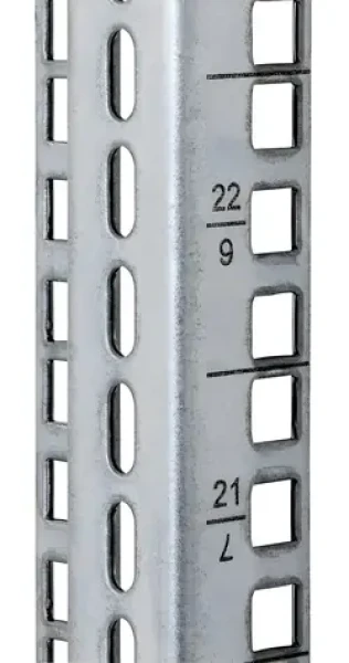 XtendLan Vertikální montážní lišta Telco 47U stříbrná / Montážní lišta / 47U / pro rozváděče 480 mm (VLISTAF47B)