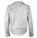 Pánská Kožená Bunda Křivák White Dragon Brixton Bílá Velikost: 8XL